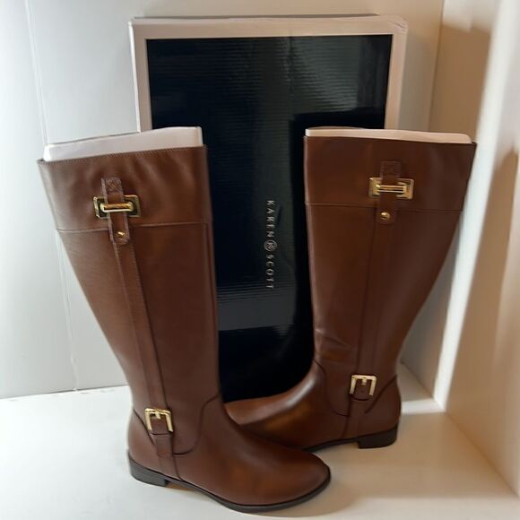 Karen Scott Deliee2 Riding Boots, Cognac size 7M - Picture 3 of 6